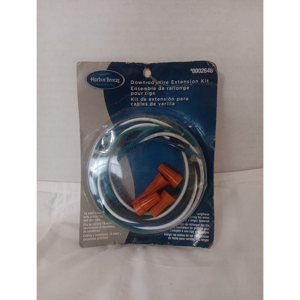 Harbor Breeze Downrod Extension Kit 0002648 18 AWG Connectors